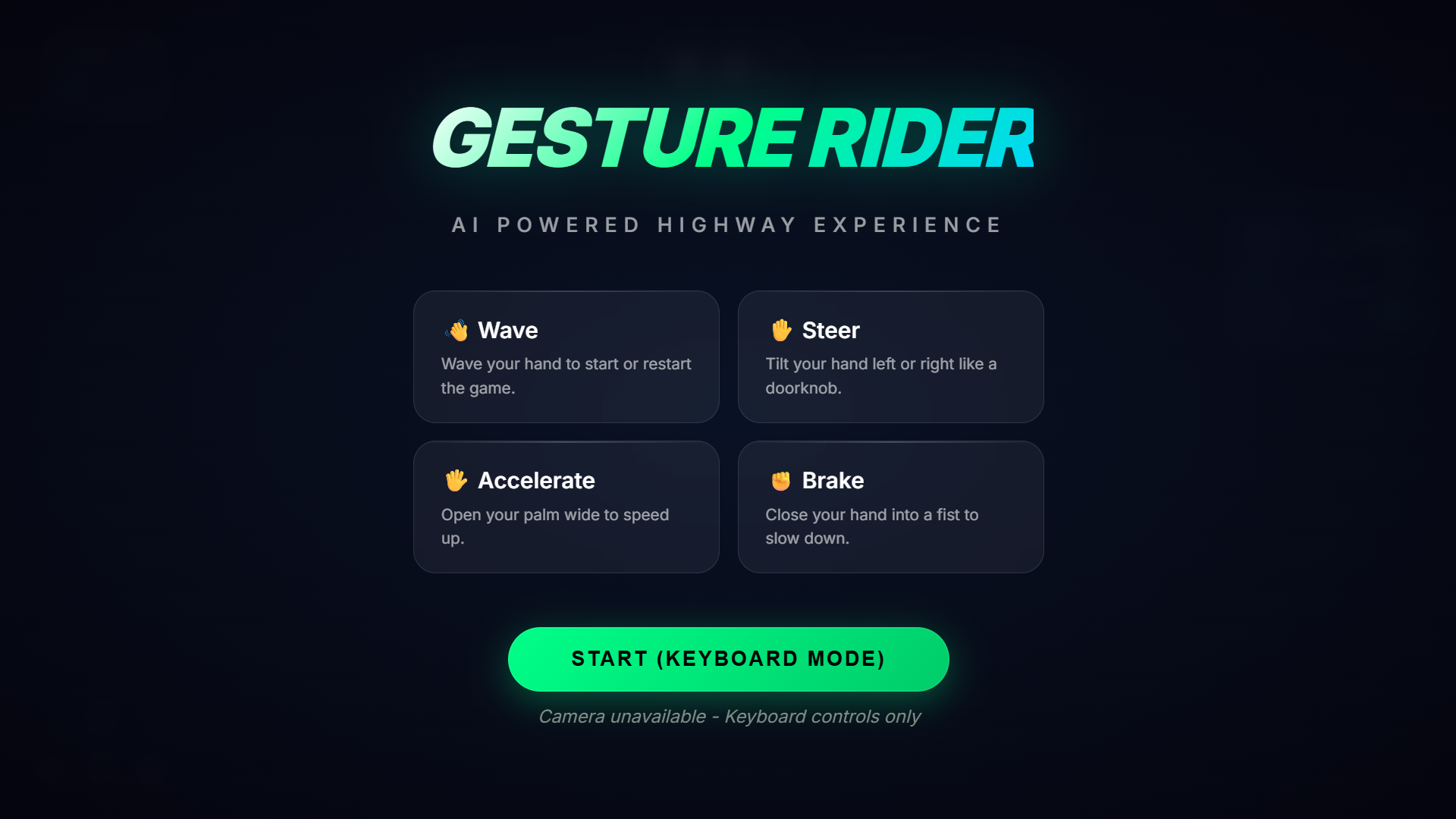 Gesture-Rider Project
